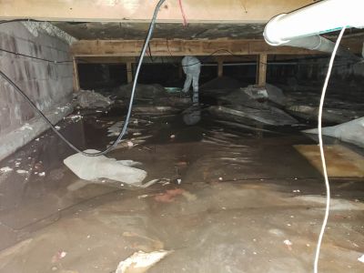 Flooded Interior Before Cleanup